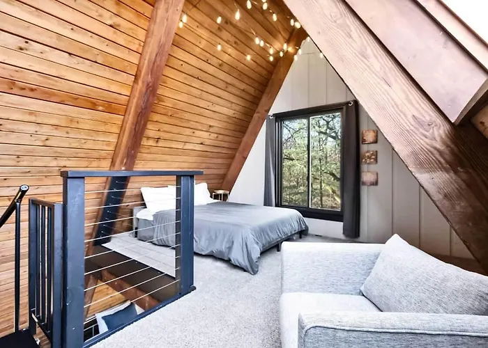 Ferienhaus Private A-frame - 5 Acres-fishing Pond-rock
